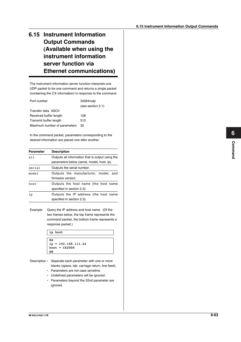 Yokogawa Data Acquisition with PID Control CX2000 User Manual | Page 192 / 321