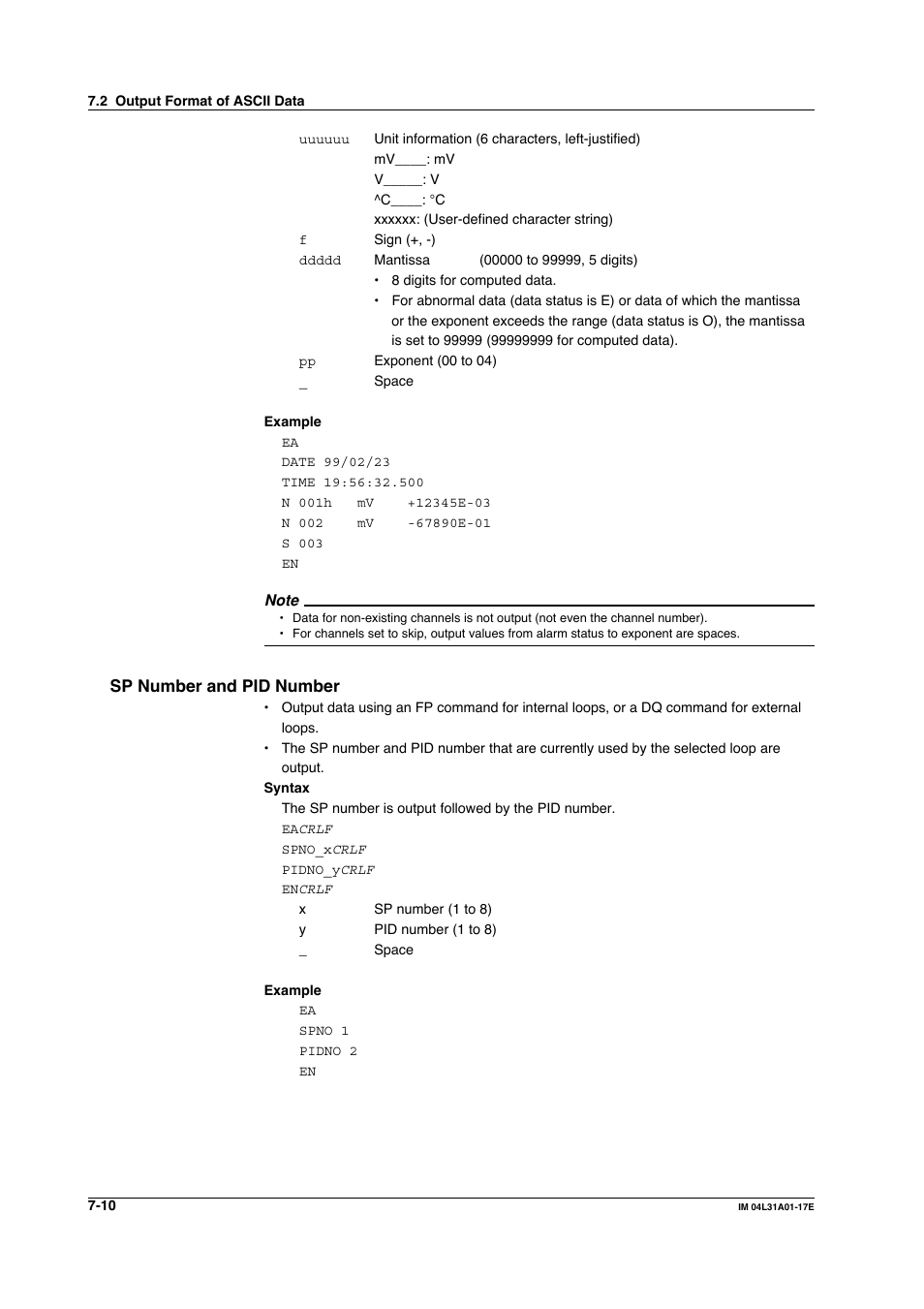 Sp number and pid number, Sp number and pid number -10 | Yokogawa Data Acquisition with PID Control CX2000 User Manual | Page 202 / 321