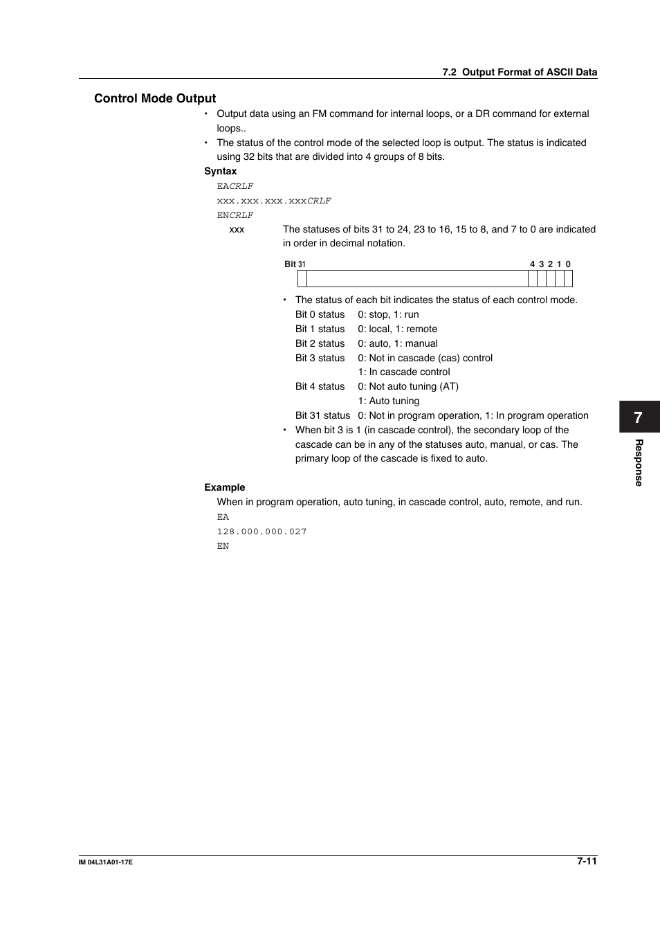Control mode output, Control mode output -11 | Yokogawa Data Acquisition with PID Control CX2000 User Manual | Page 203 / 321