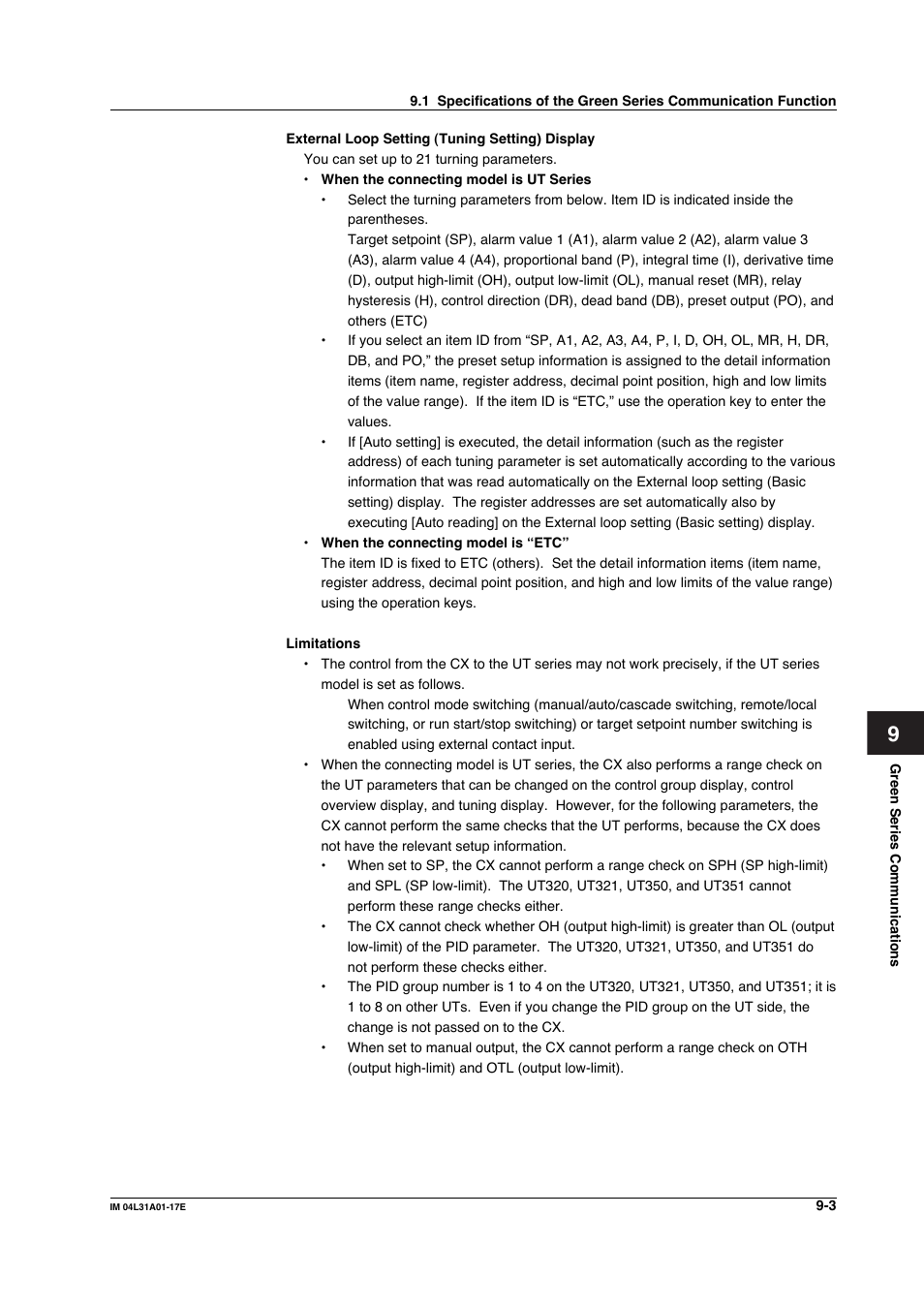 Yokogawa Data Acquisition with PID Control CX2000 User Manual | Page 236 / 321