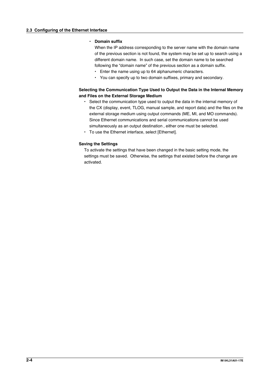 Yokogawa Data Acquisition with PID Control CX2000 User Manual | Page 34 / 321