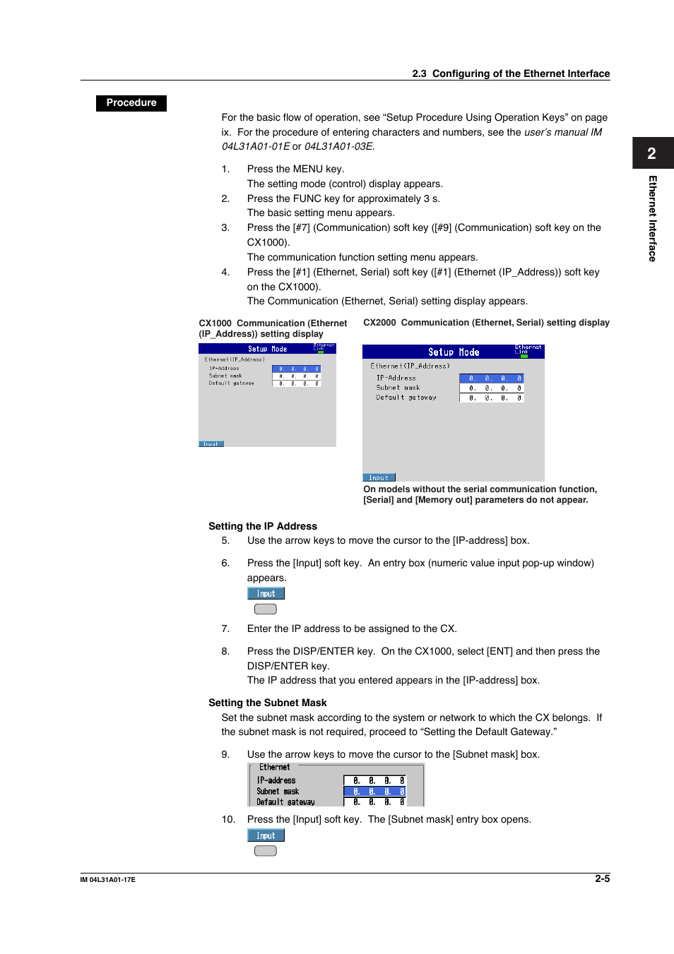 Yokogawa Data Acquisition with PID Control CX2000 User Manual | Page 35 / 321