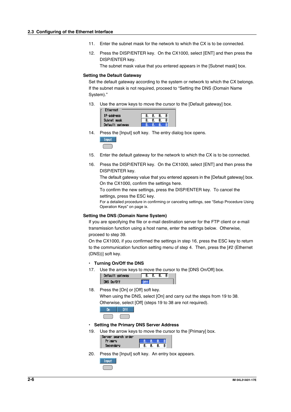 Yokogawa Data Acquisition with PID Control CX2000 User Manual | Page 36 / 321