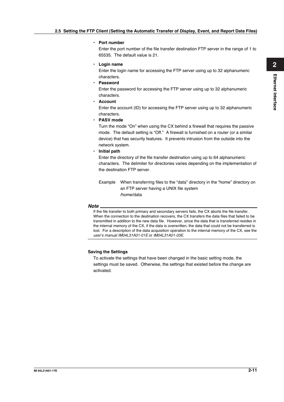 Yokogawa Data Acquisition with PID Control CX2000 User Manual | Page 41 / 321