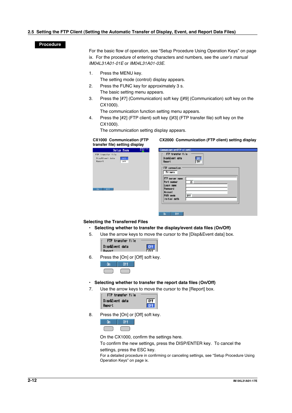 Yokogawa Data Acquisition with PID Control CX2000 User Manual | Page 42 / 321