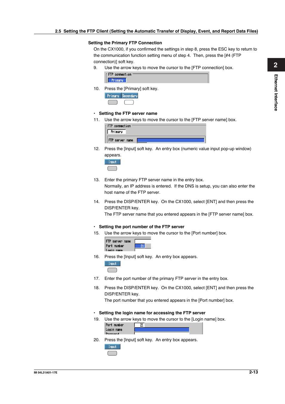 Yokogawa Data Acquisition with PID Control CX2000 User Manual | Page 43 / 321