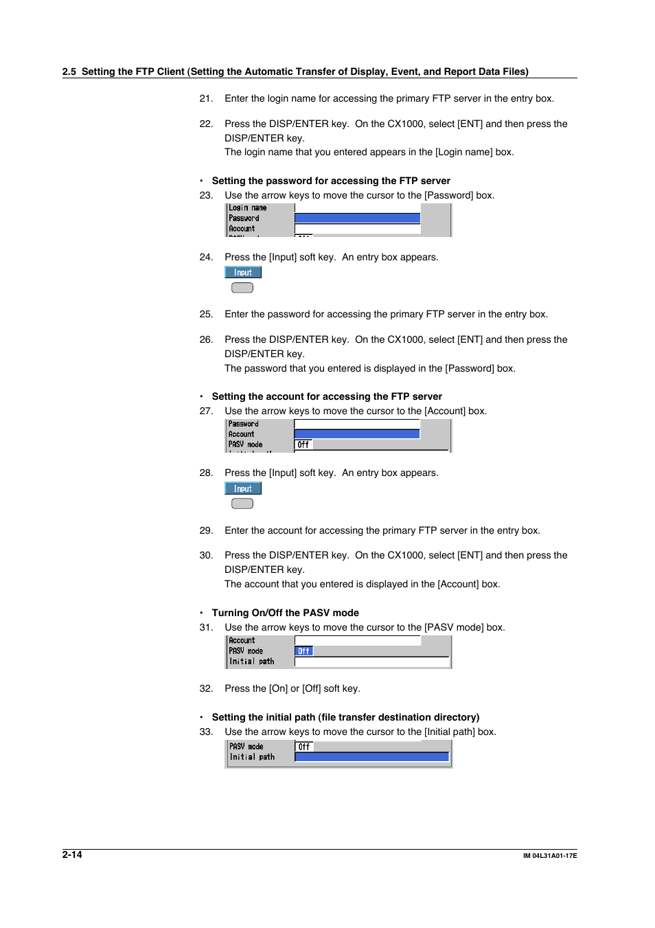 Yokogawa Data Acquisition with PID Control CX2000 User Manual | Page 44 / 321