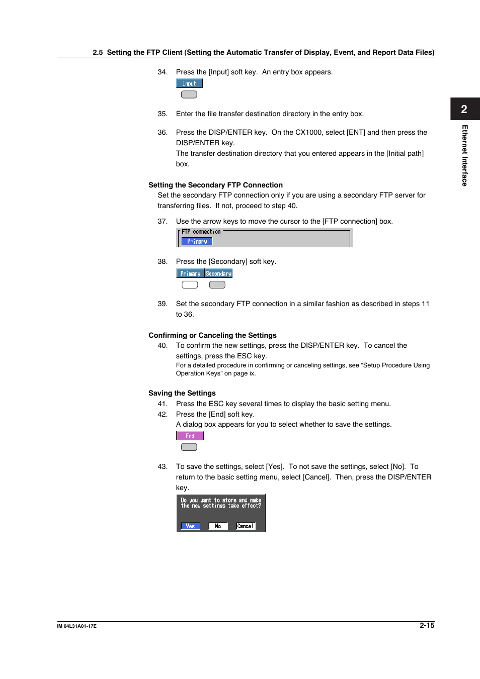Yokogawa Data Acquisition with PID Control CX2000 User Manual | Page 45 / 321