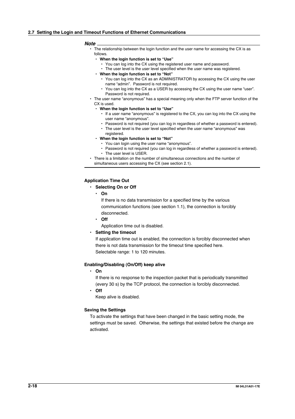 Yokogawa Data Acquisition with PID Control CX2000 User Manual | Page 48 / 321
