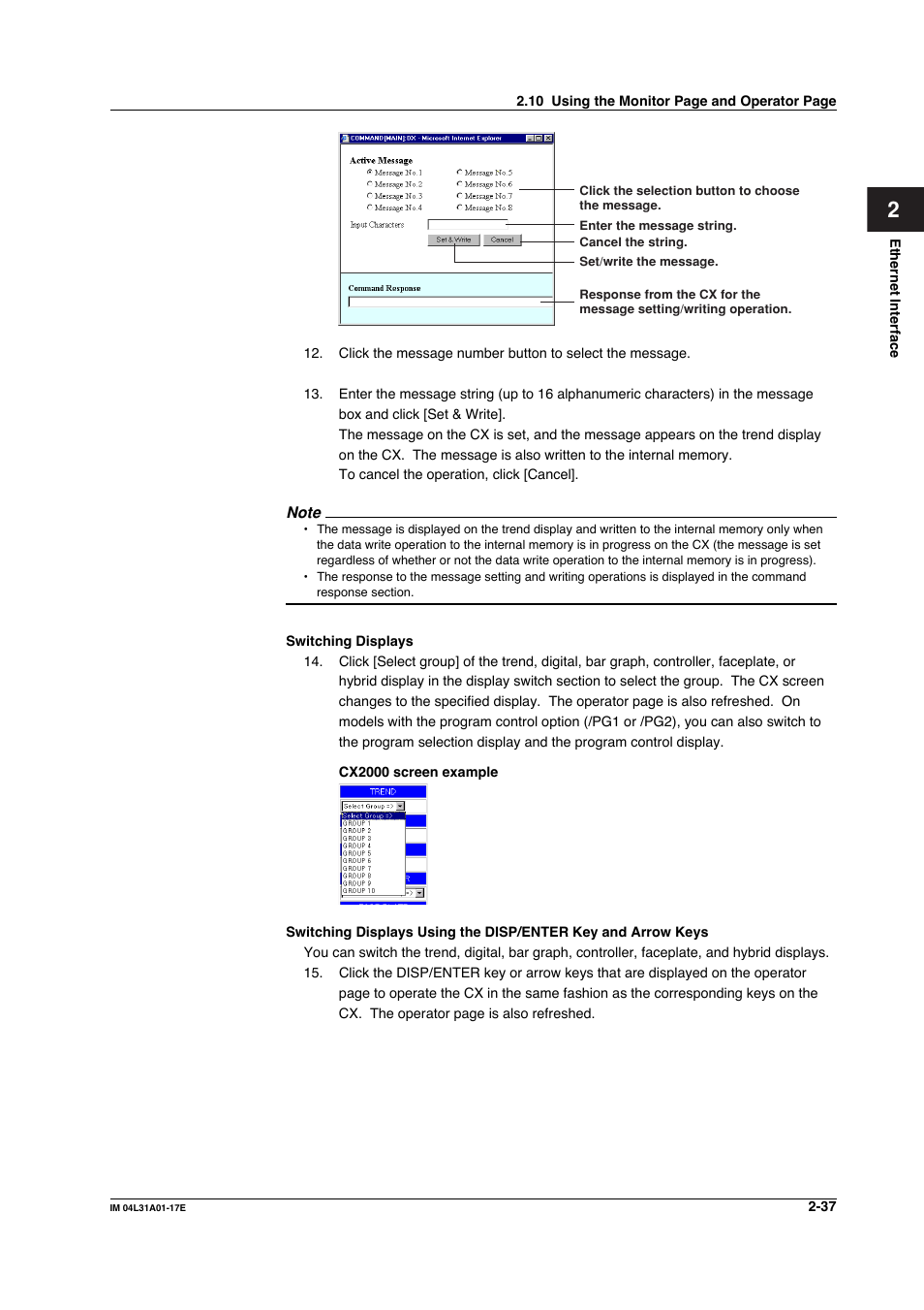 Yokogawa Data Acquisition with PID Control CX2000 User Manual | Page 67 / 321