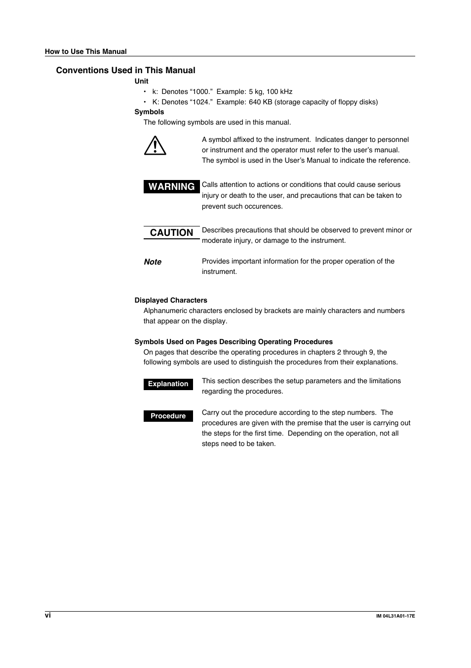 Warning, Caution | Yokogawa Data Acquisition with PID Control CX2000 User Manual | Page 7 / 321