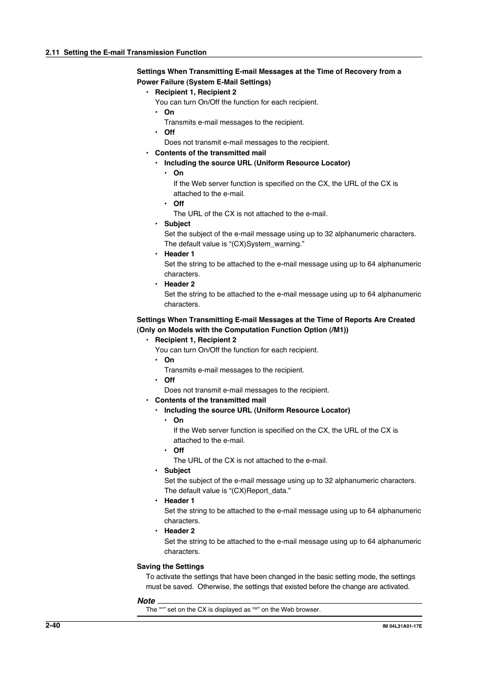 Yokogawa Data Acquisition with PID Control CX2000 User Manual | Page 70 / 321