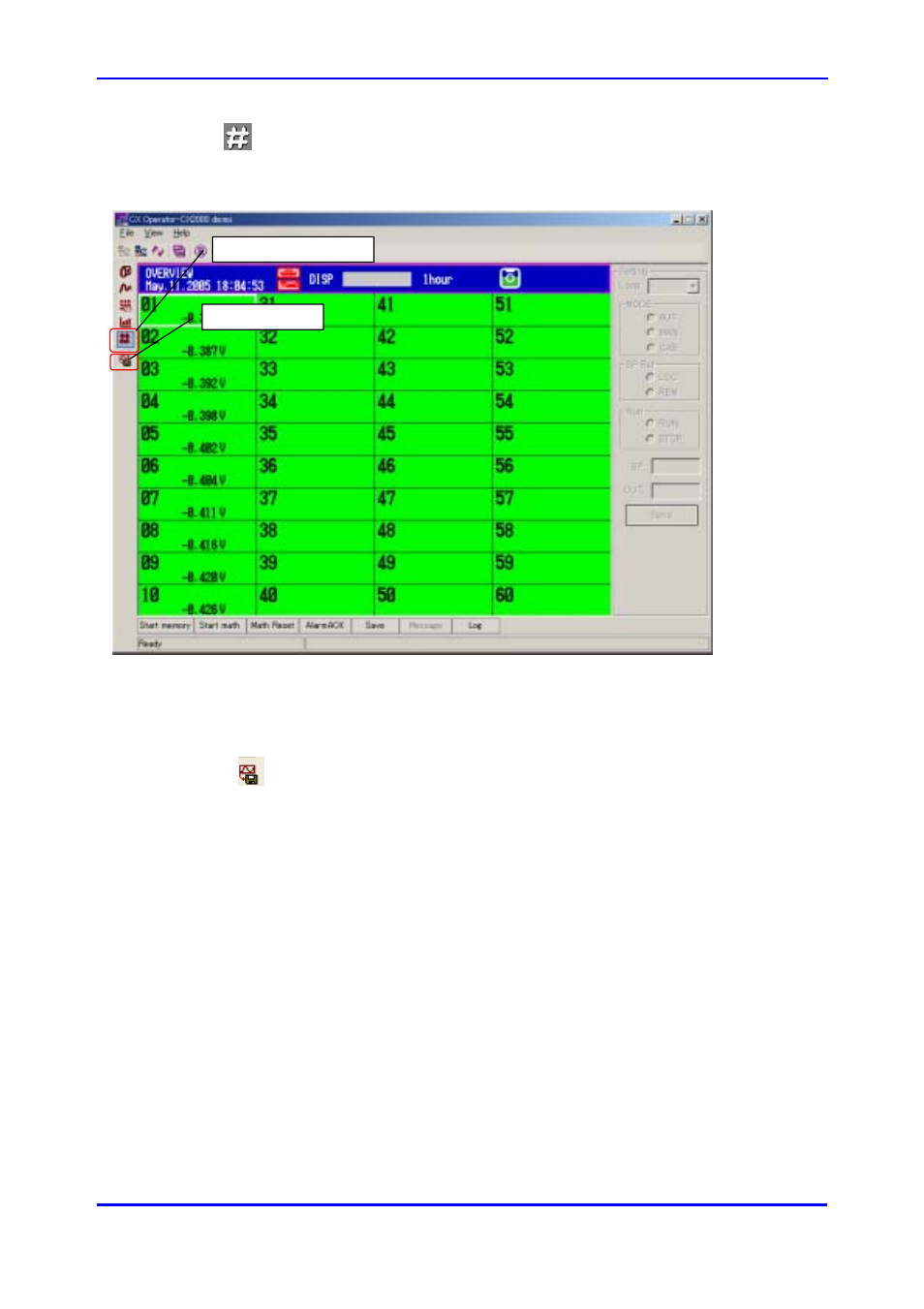 6 overview display, 7 screen snapshot | Yokogawa Data Acquisition with PID Control CX2000 User Manual | Page 17 / 21