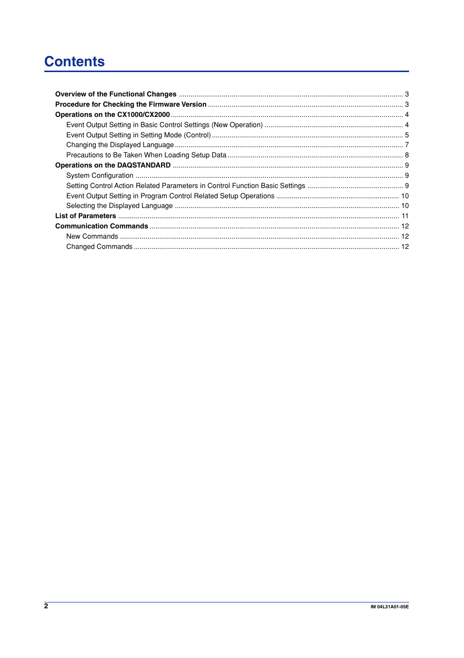 Yokogawa Data Acquisition with PID Control CX2000 User Manual | Page 2 / 16