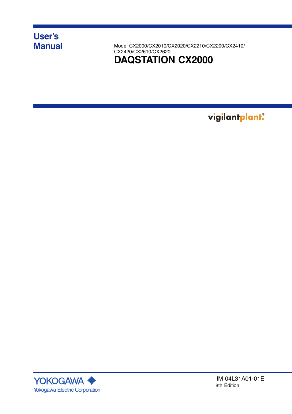 Yokogawa Data Acquisition with PID Control CX2000 User Manual | 427 pages
