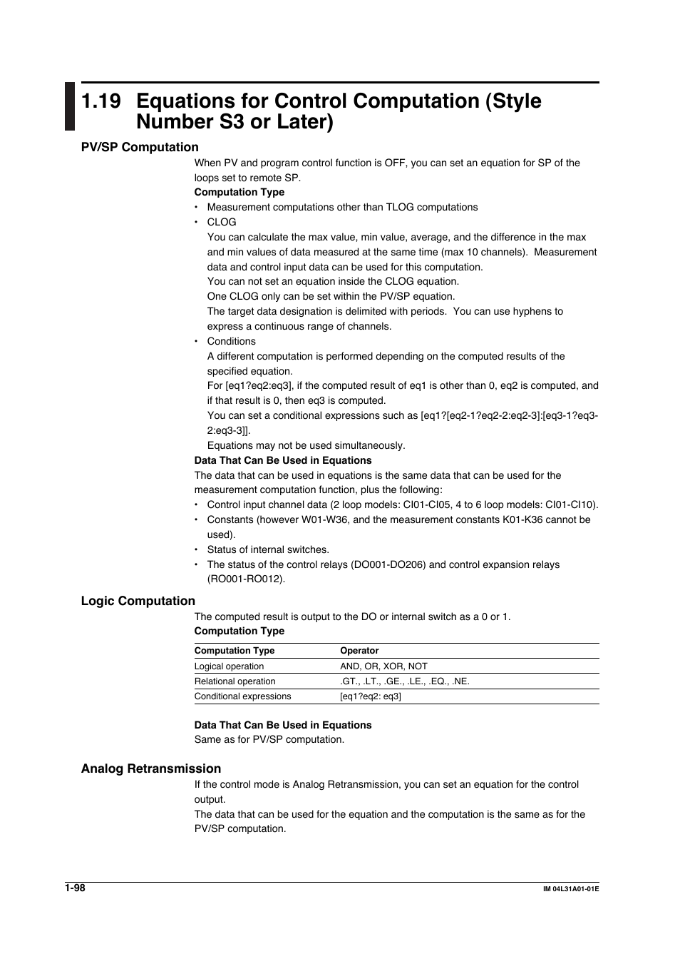 Yokogawa Data Acquisition with PID Control CX2000 User Manual | Page 110 / 427