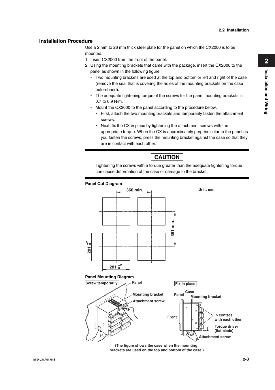 Caution | Yokogawa Data Acquisition with PID Control CX2000 User Manual | Page 120 / 427