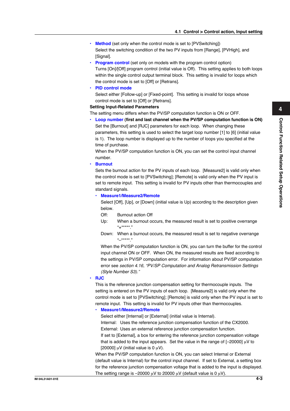 Yokogawa Data Acquisition with PID Control CX2000 User Manual | Page 163 / 427