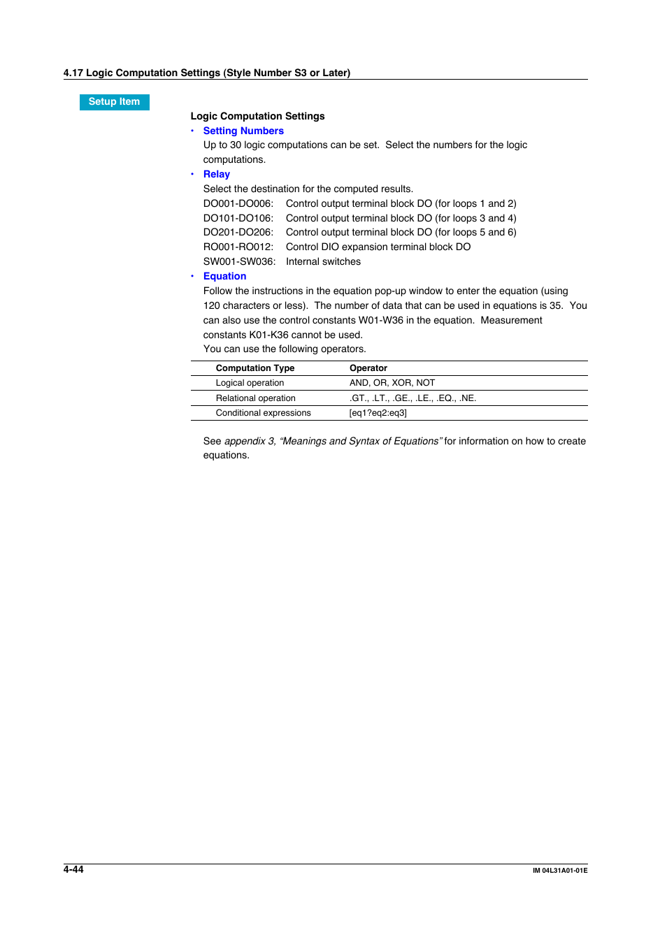 Yokogawa Data Acquisition with PID Control CX2000 User Manual | Page 204 / 427