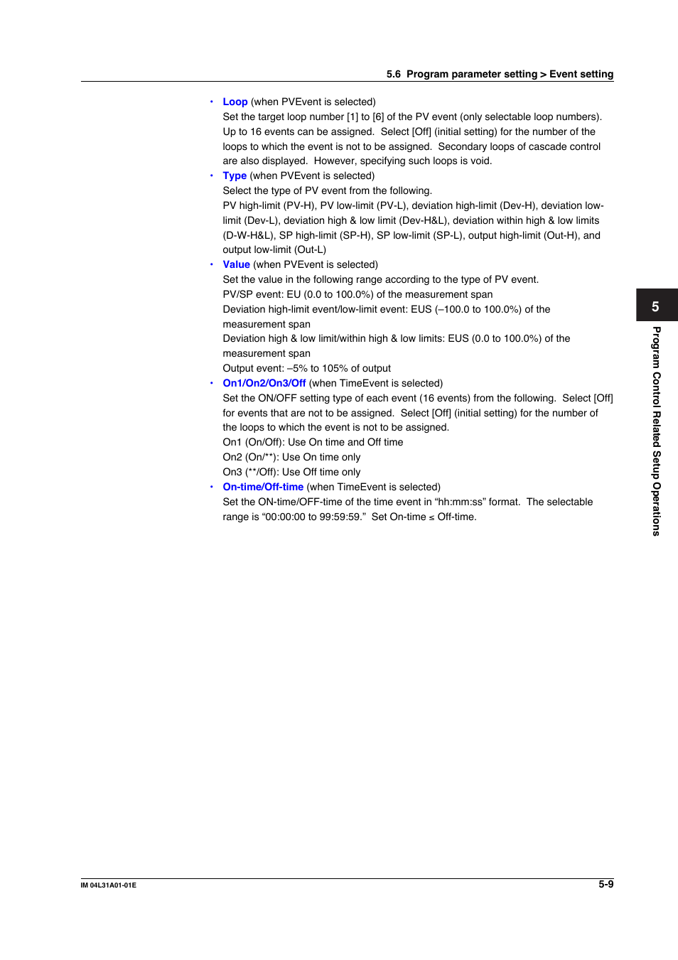 Yokogawa Data Acquisition with PID Control CX2000 User Manual | Page 218 / 427