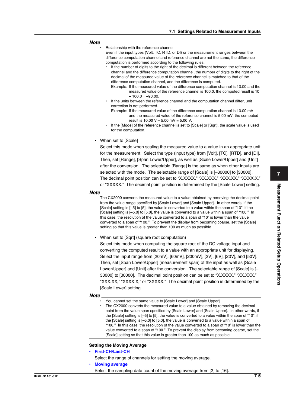 Yokogawa Data Acquisition with PID Control CX2000 User Manual | Page 251 / 427