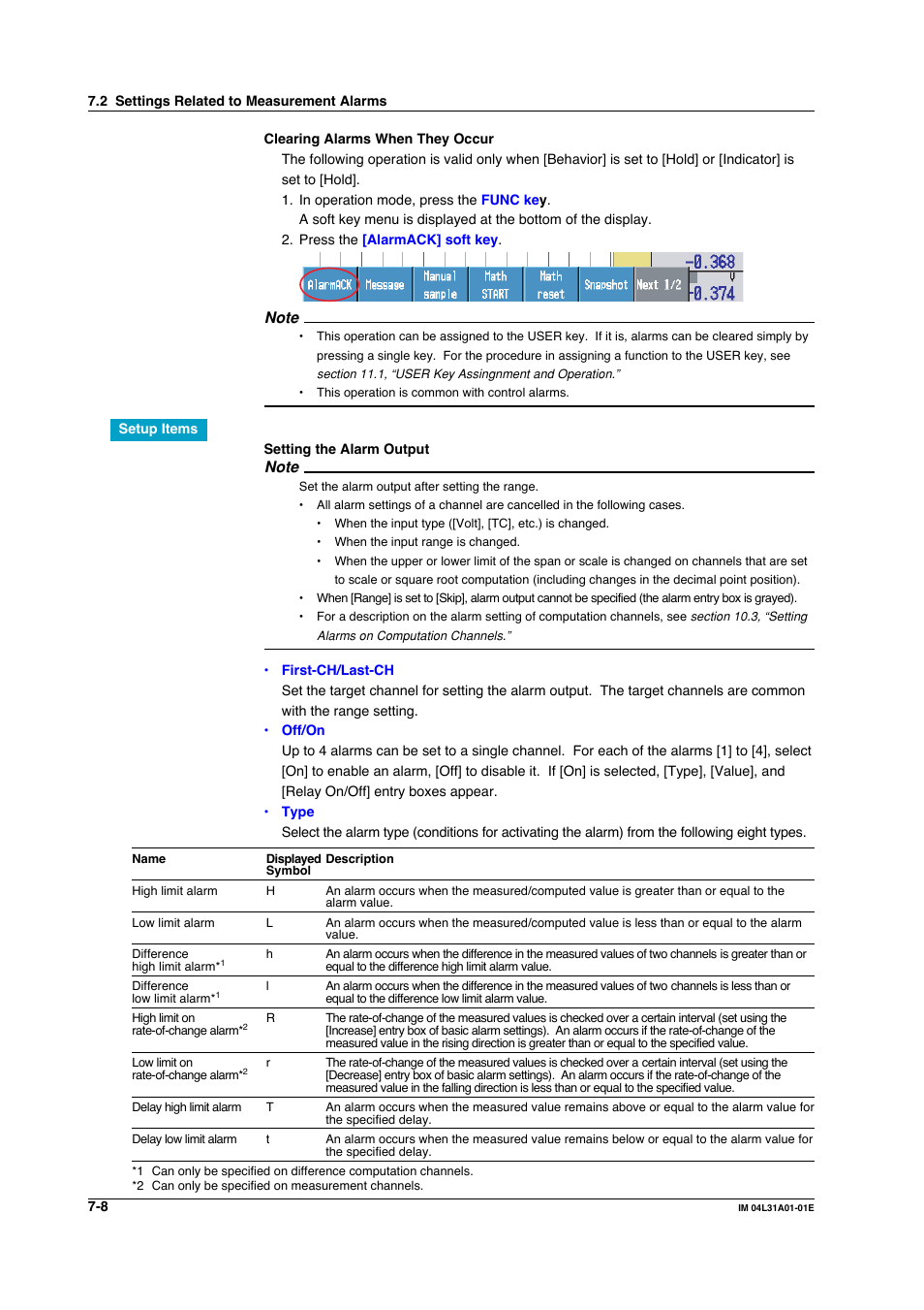 Yokogawa Data Acquisition with PID Control CX2000 User Manual | Page 254 / 427