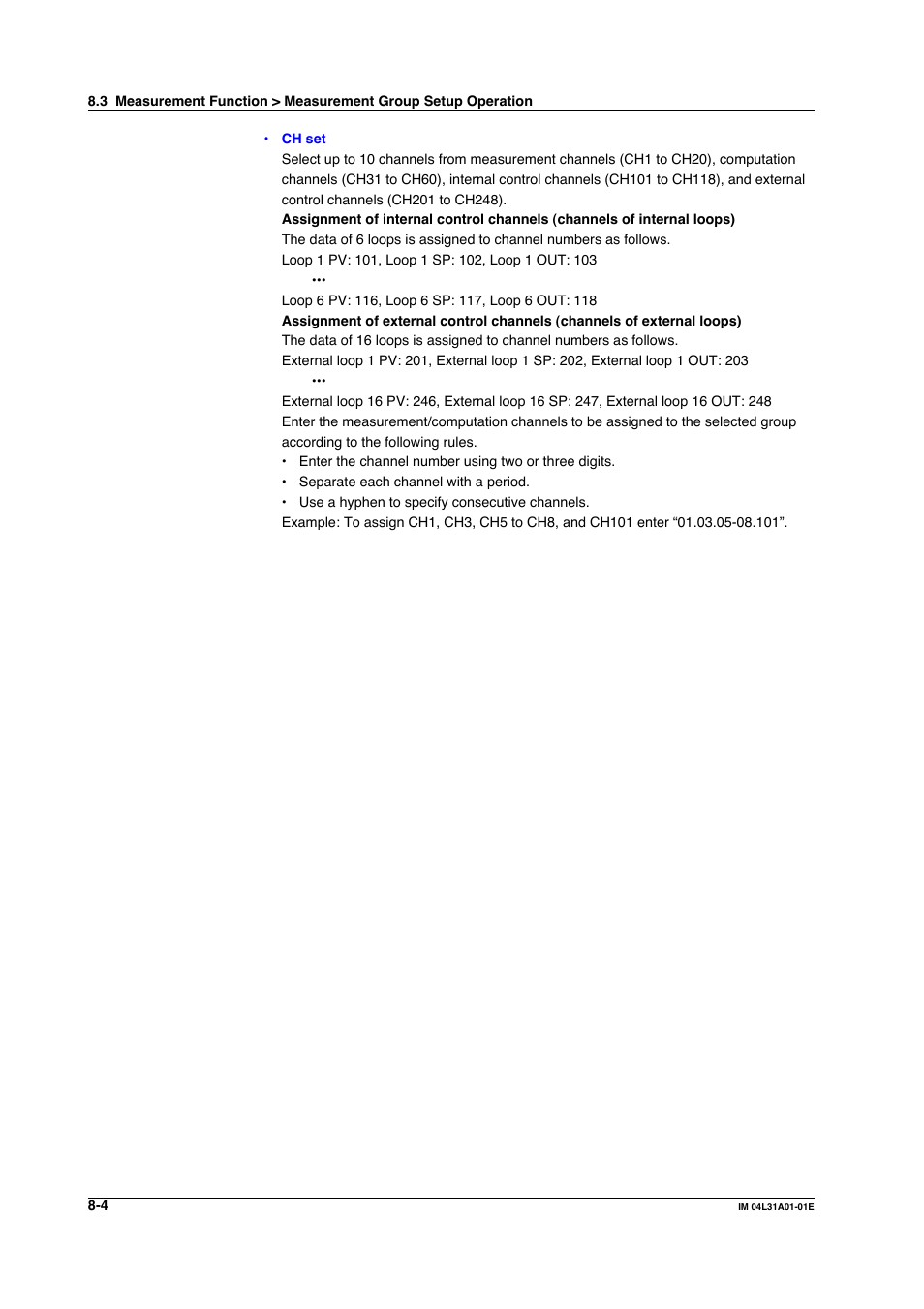 Yokogawa Data Acquisition with PID Control CX2000 User Manual | Page 261 / 427