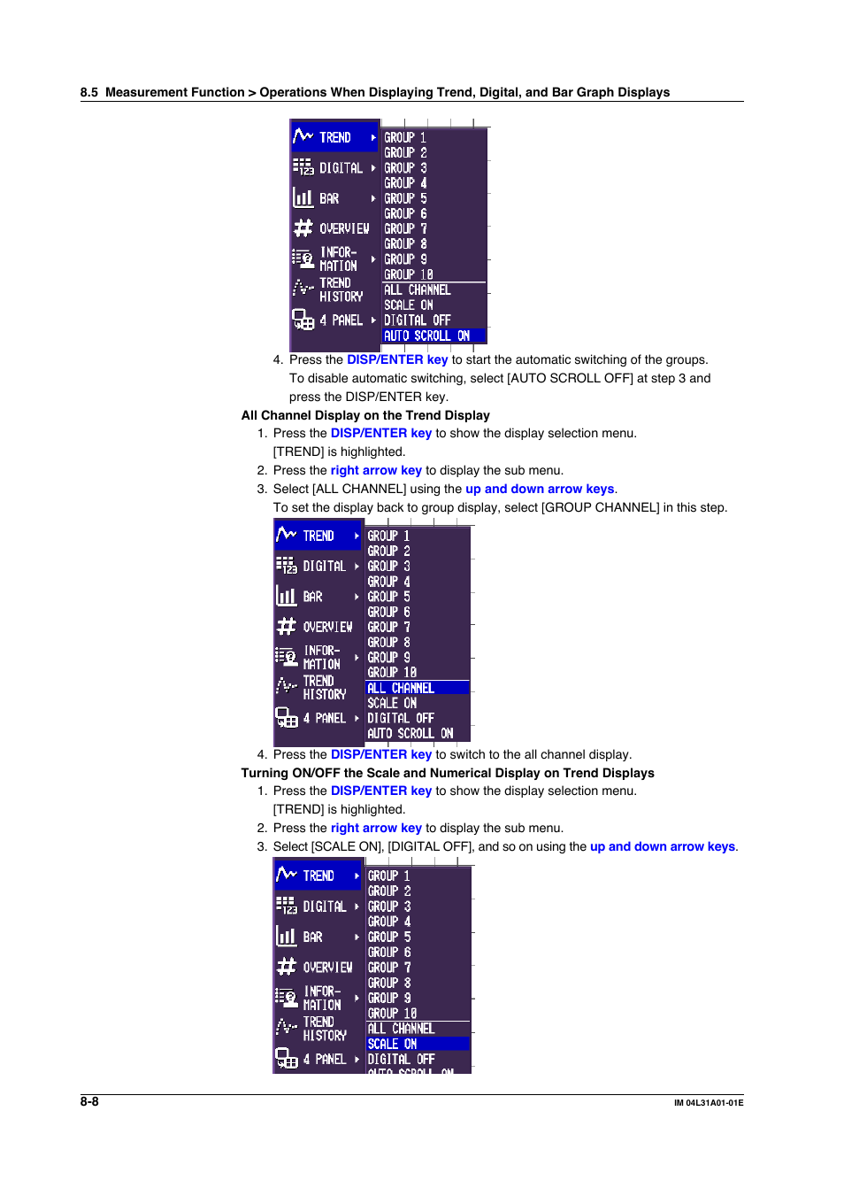 Yokogawa Data Acquisition with PID Control CX2000 User Manual | Page 265 / 427