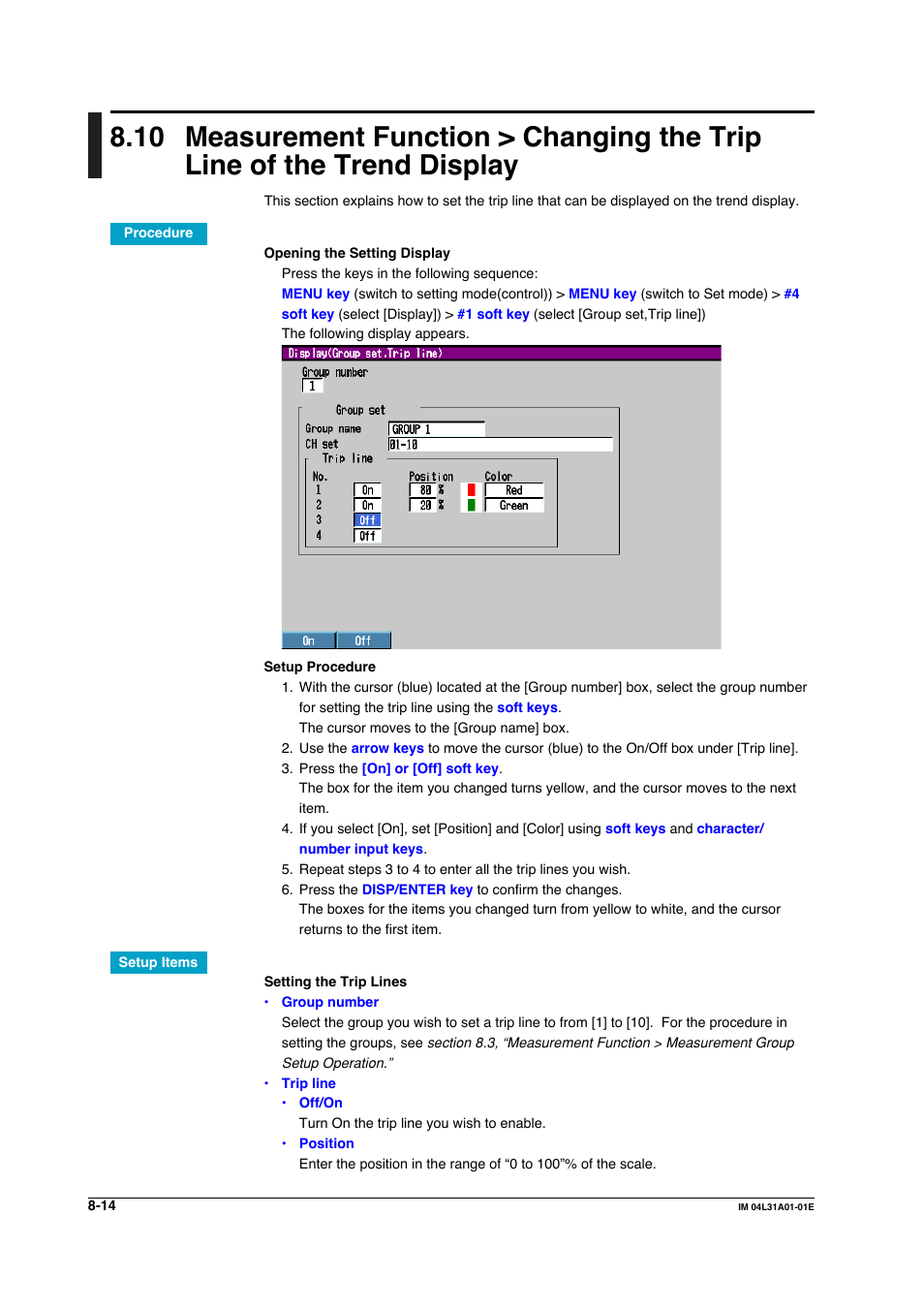 Yokogawa Data Acquisition with PID Control CX2000 User Manual | Page 271 / 427