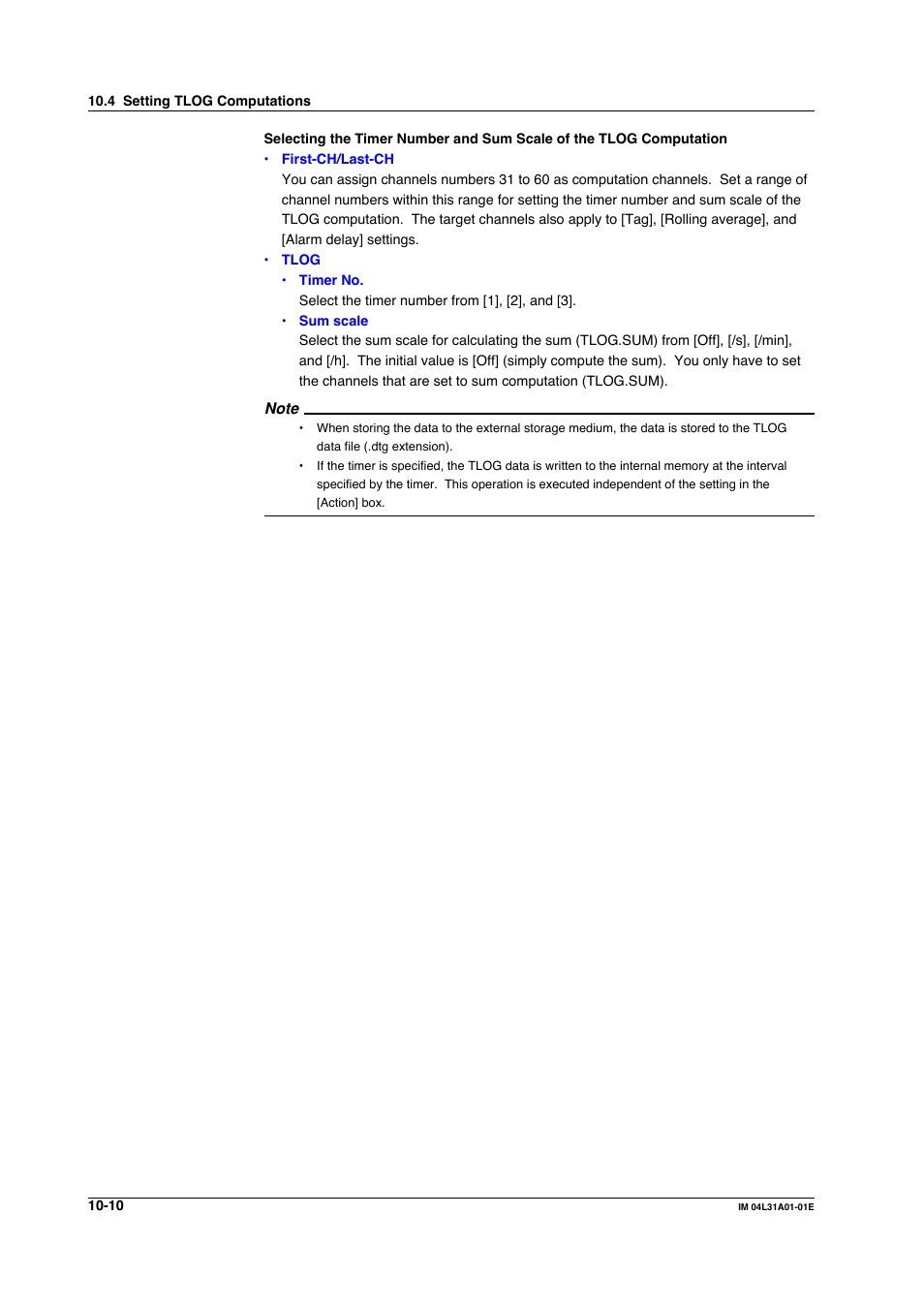 Yokogawa Data Acquisition with PID Control CX2000 User Manual | Page 309 / 427