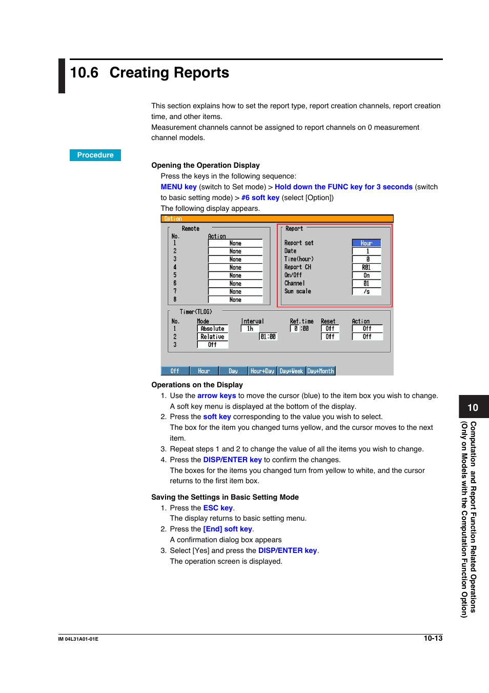 6 creating reports, Creating reports -13 | Yokogawa Data Acquisition with PID Control CX2000 User Manual | Page 312 / 427