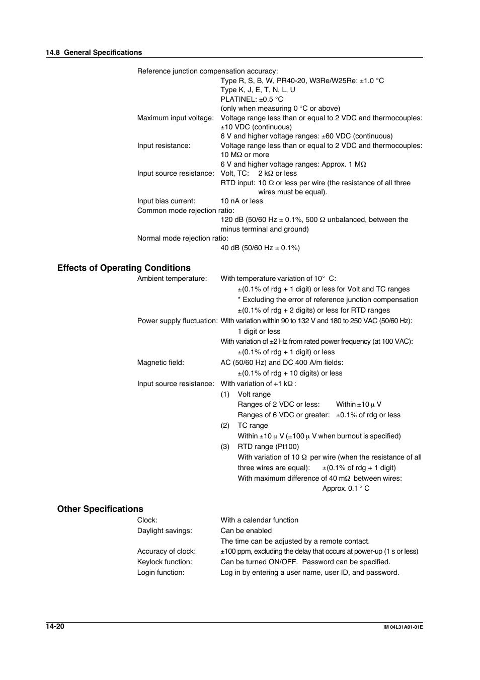 Yokogawa Data Acquisition with PID Control CX2000 User Manual | Page 368 / 427