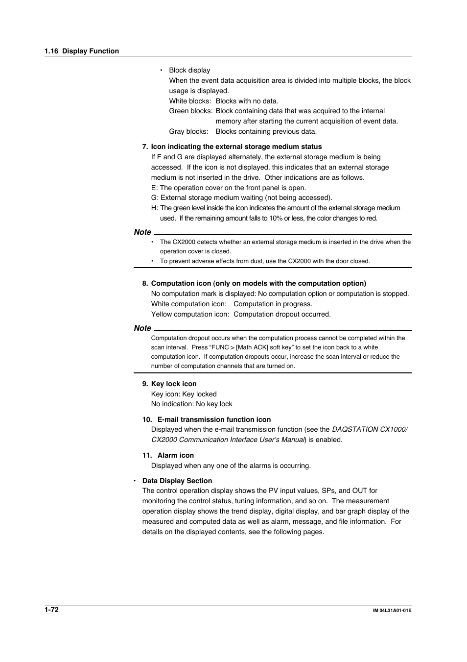 Yokogawa Data Acquisition with PID Control CX2000 User Manual | Page 84 / 427