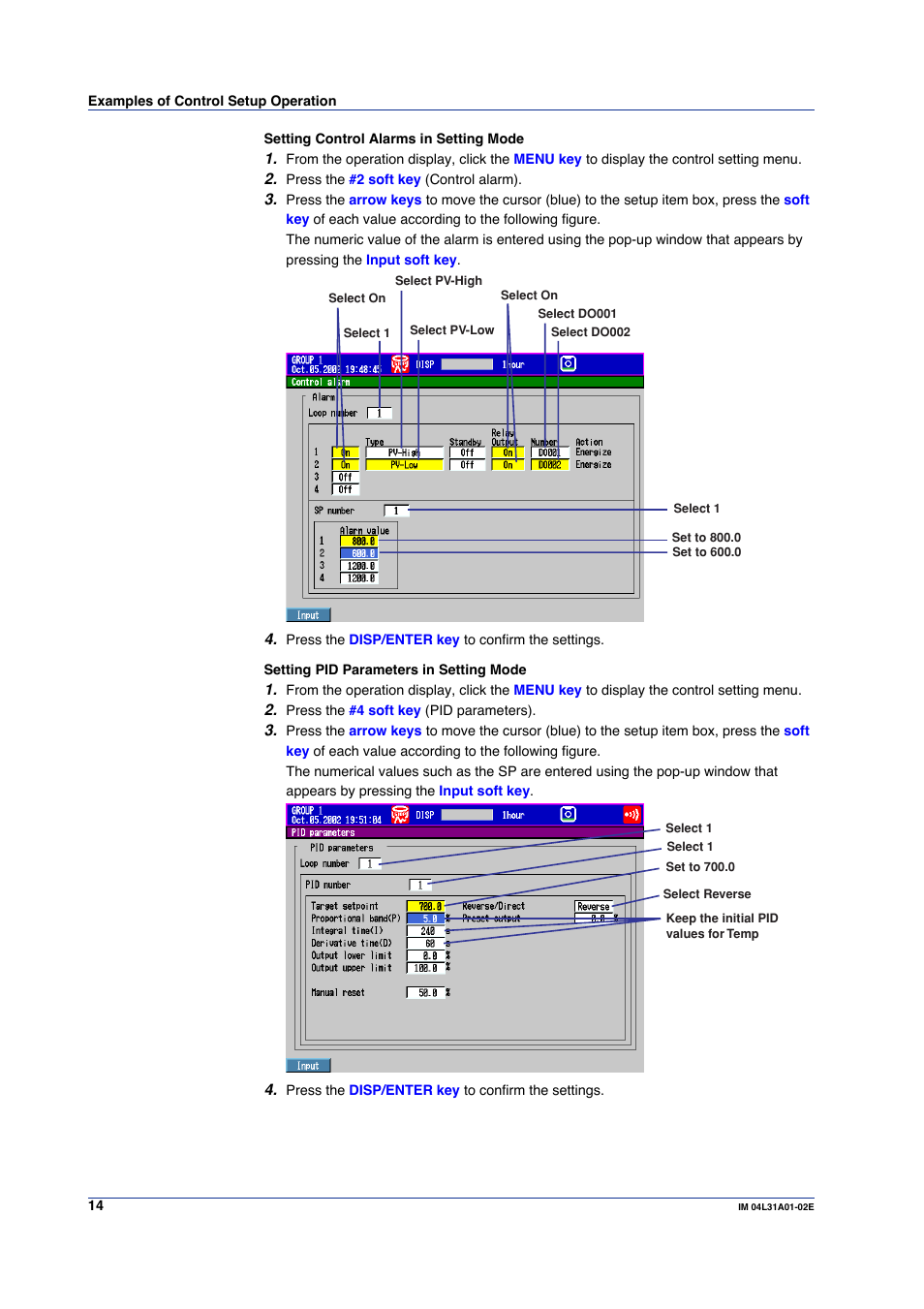 Yokogawa Data Acquisition with PID Control CX2000 User Manual | Page 14 / 59
