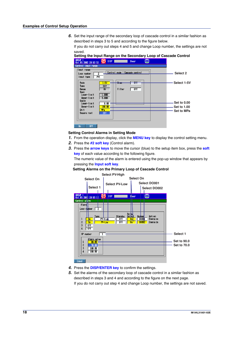 Yokogawa Data Acquisition with PID Control CX2000 User Manual | Page 18 / 59
