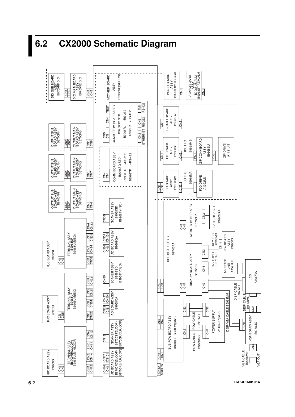 2 cx2000 schematic diagram, Cx2000 schematic diagram -2 | Yokogawa Data Acquisition with PID Control CX2000 User Manual | Page 36 / 62