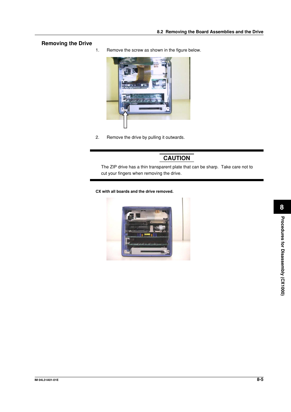 Caution | Yokogawa Data Acquisition with PID Control CX2000 User Manual | Page 57 / 62
