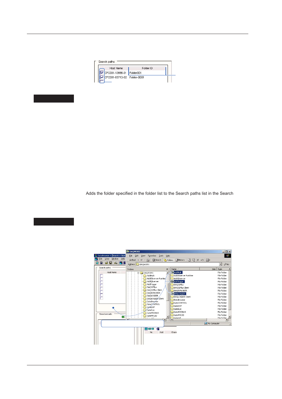 Registering a folder from the explorer, Registering a folder from the explorer -4, Regsterng a folder from the explorer | Yokogawa DAQWORX User Manual | Page 16 / 68