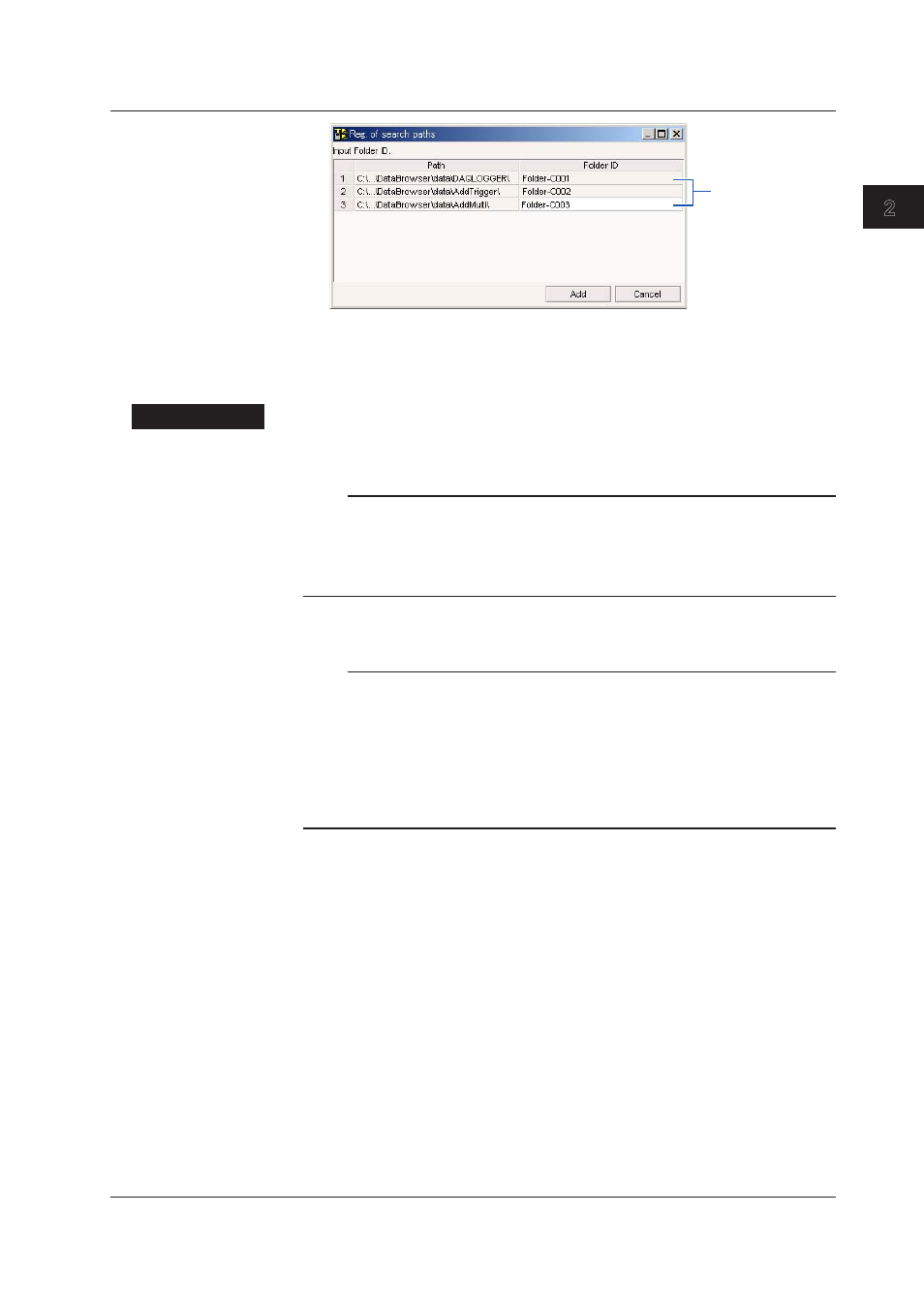 Notes when registering search folders, Notes when registering search folders -5, Index | Yokogawa DAQWORX User Manual | Page 17 / 68