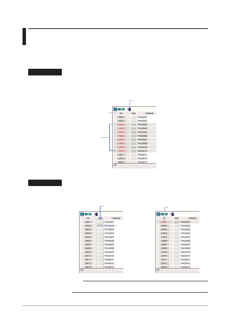 Collectively adding a selected range of channels, Adding individual channels, Adding individual channels -16 | Collectvely addng a selected range of channels, Addng indvdual channels | Yokogawa DAQWORX User Manual | Page 28 / 68