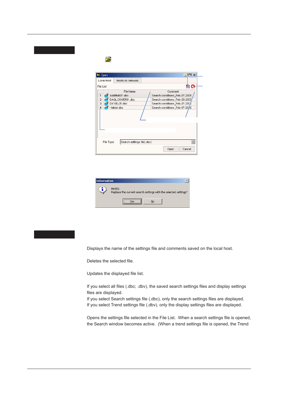 Opening search settings from a local host, Opening search settings from a local host -18, Openng search settngs from a local host | Yokogawa DAQWORX User Manual | Page 30 / 68