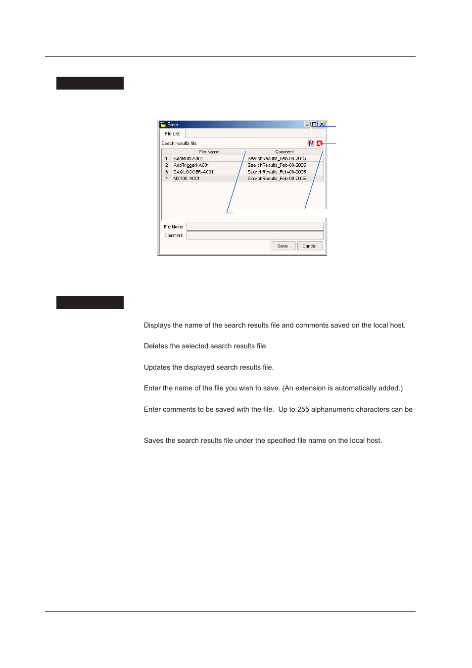 Saving search results, Saving search results -20, Savng search results | Yokogawa DAQWORX User Manual | Page 32 / 68