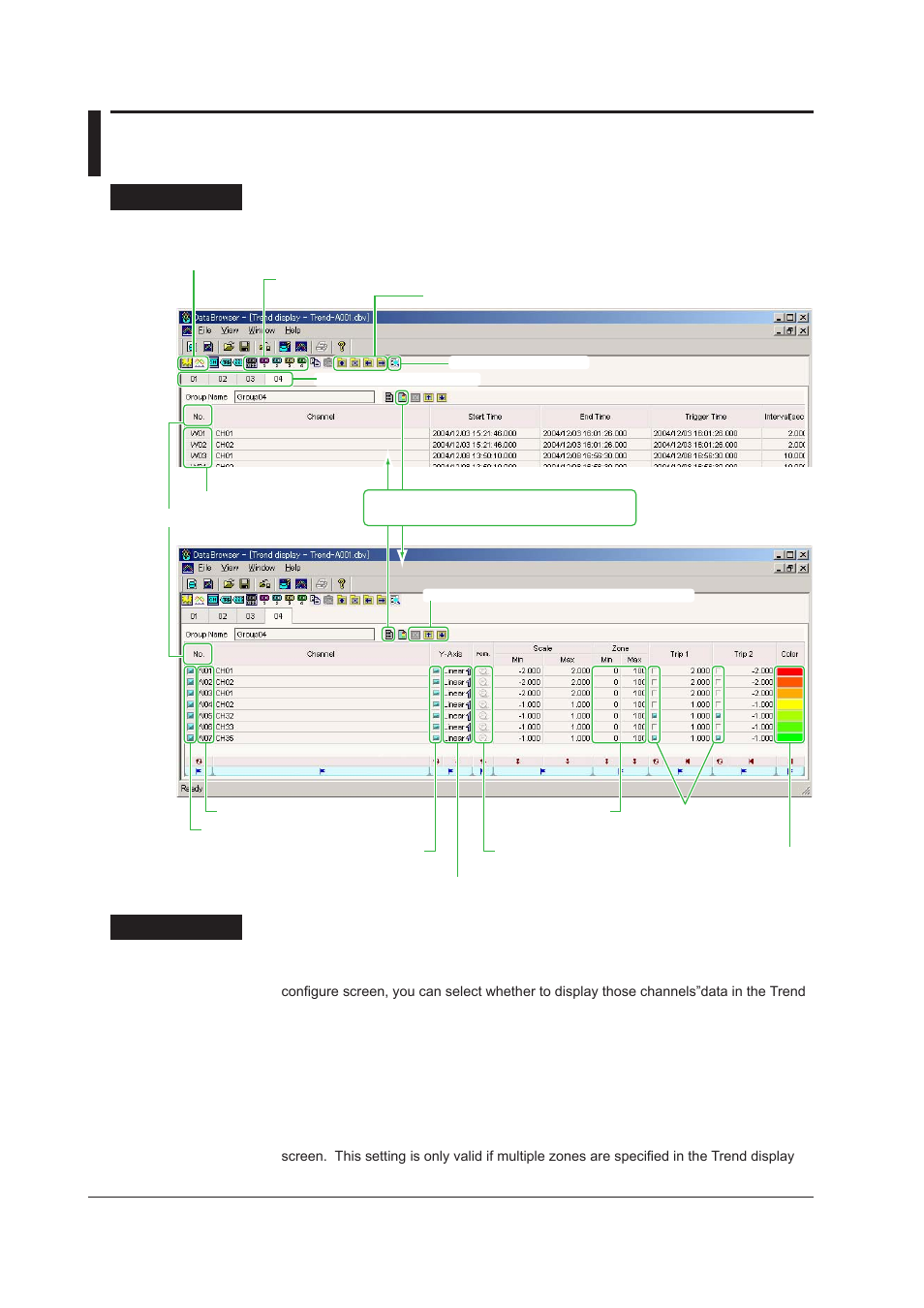 3 settings in the channel setup screens, 3 settings in the channel setup screens -6, 3 settngs n the channel setup screens | Yokogawa DAQWORX User Manual | Page 42 / 68