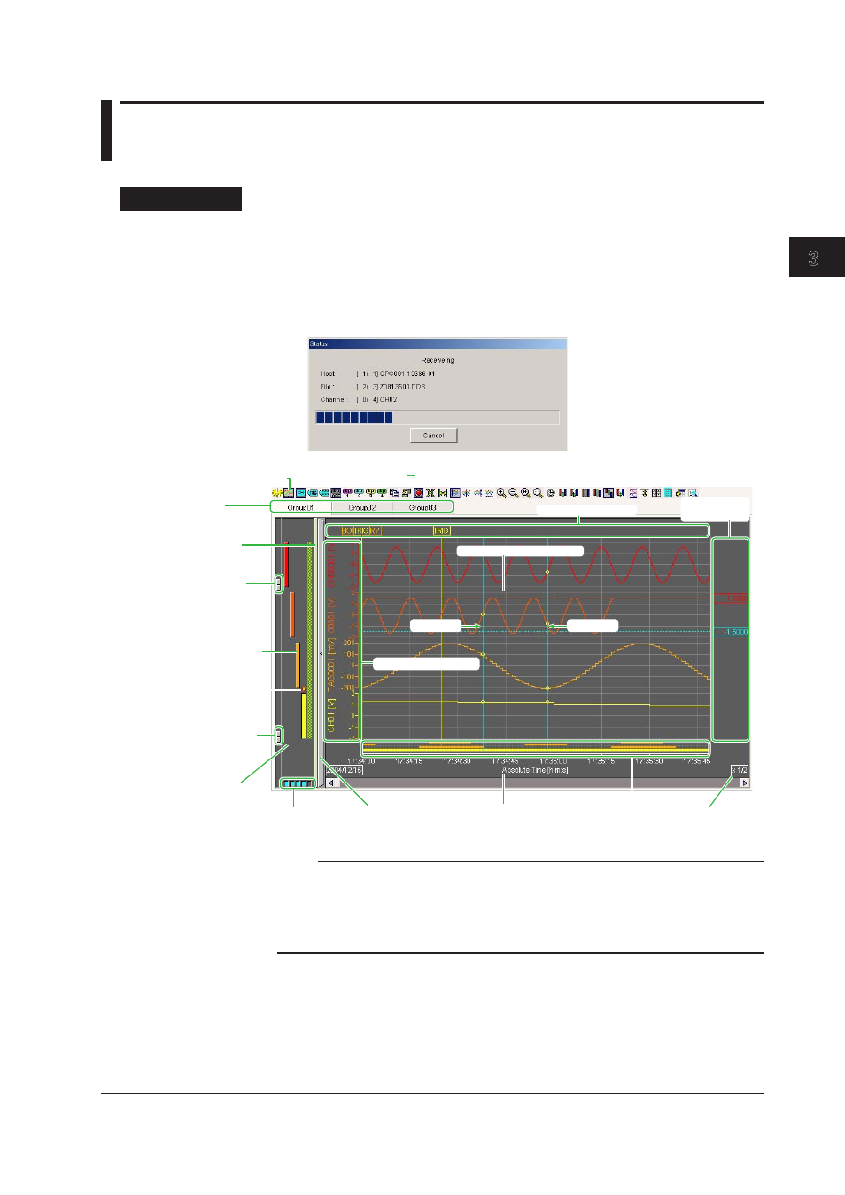 4 displaying trends, 4 displaying trends -9, 4 dsplayng trends | Index | Yokogawa DAQWORX User Manual | Page 45 / 68