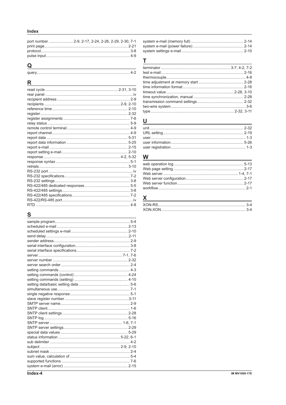 Yokogawa Button Operated MV2000 User Manual | Page 178 / 178