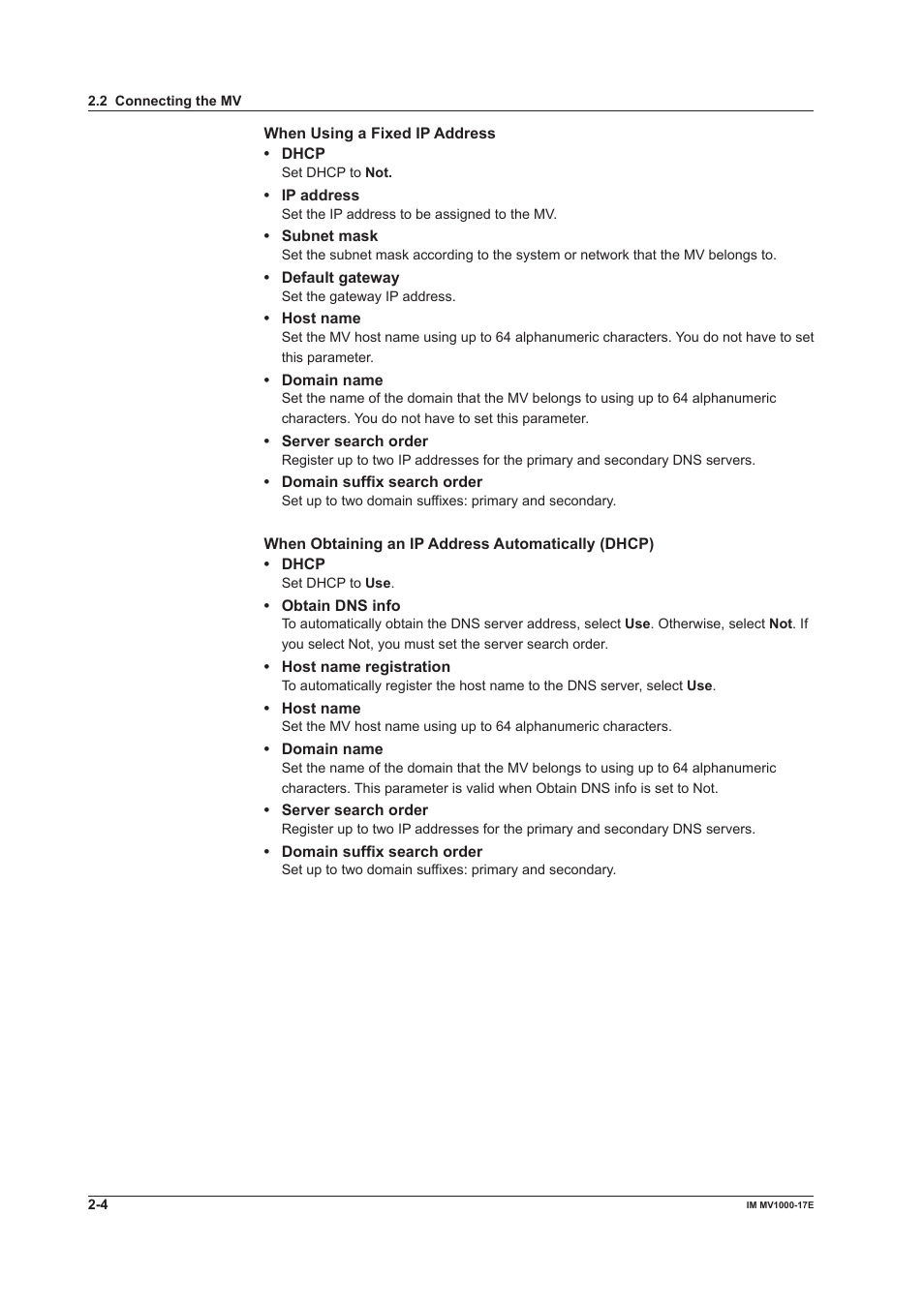 Yokogawa Button Operated MV2000 User Manual | Page 19 / 178