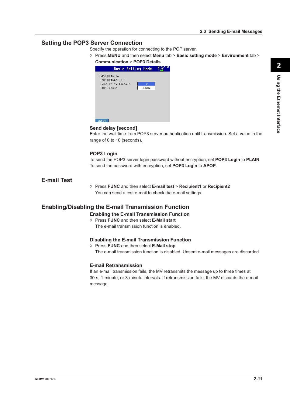 Yokogawa Button Operated MV2000 User Manual | Page 26 / 178