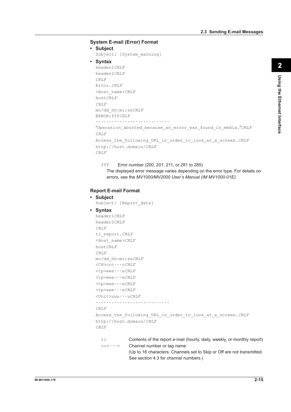 Yokogawa Button Operated MV2000 User Manual | Page 30 / 178