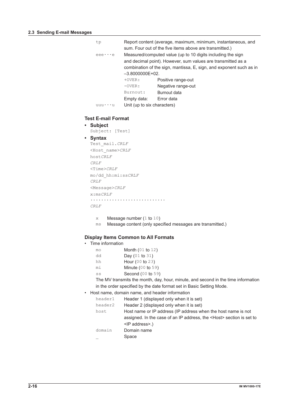 Yokogawa Button Operated MV2000 User Manual | Page 31 / 178