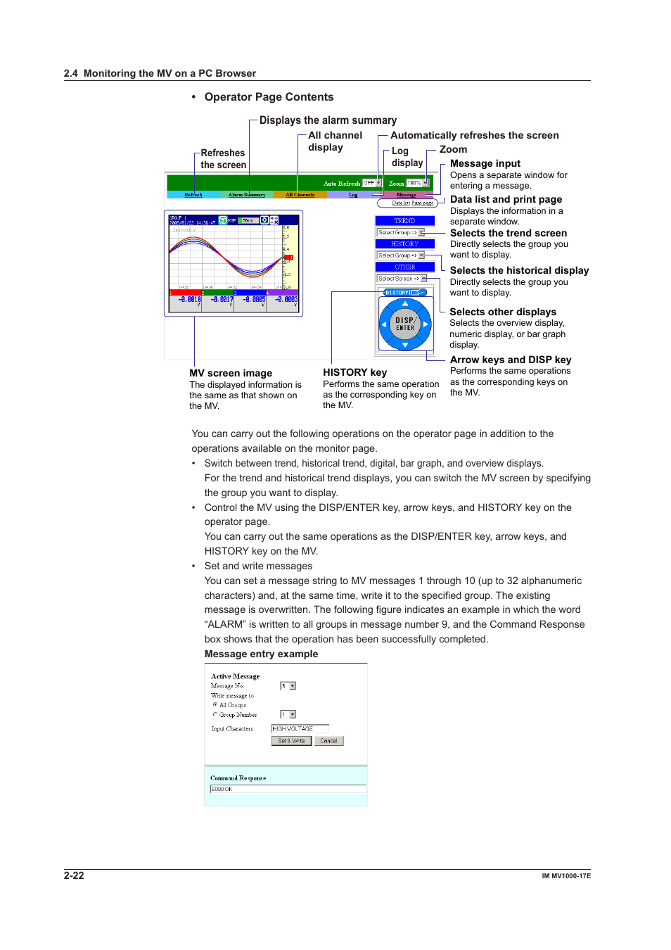 Yokogawa Button Operated MV2000 User Manual | Page 37 / 178